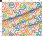 Happy Bright Animals Snake Multicolor Rainbow Novelty Custom Printed Fabric by Spoonflower Various Fabrics by the Yard or Fat Quarter